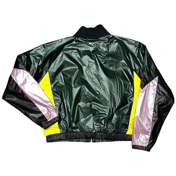 Puma Lightweight Nylon Cropped Designer Bomber Jacket - Womens Medium - Picture 4 of 4